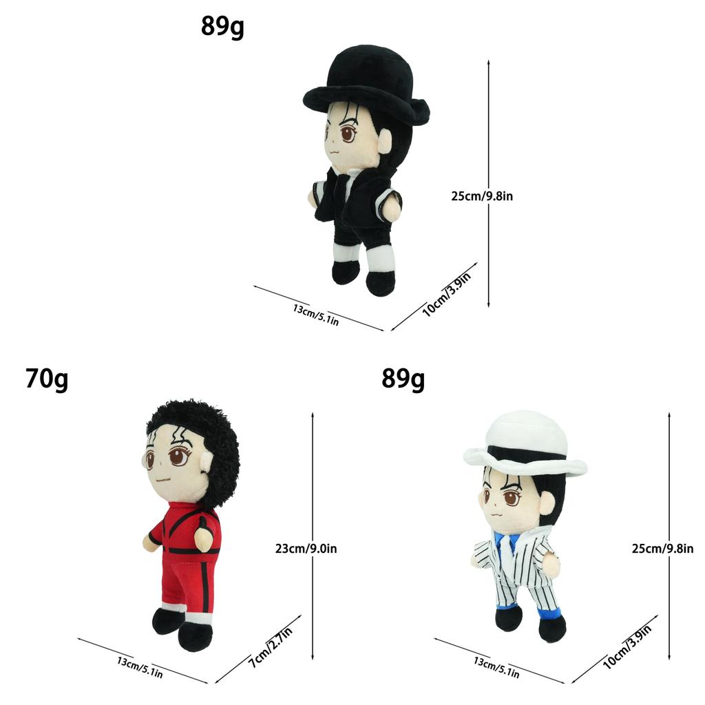Michael Jackson Plush Toy With Pp Cotton Filling For Gift And Display