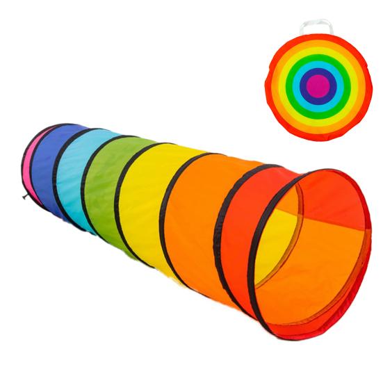 Rainbow Play Indoor & Toy for Babies Toddlers Tunnel Outdoor Tunnel Toy for Kids To Crawl Through