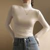 Autumn and Winter Women's Bottoming Shirt Modal Long-sleeved Half-high Neck Bottoming Shirt Underwear Tops