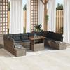 VidaXL 11-piece Garden Sofa Set Grey Poly Rattan, Garden and Terrace, Modern Rectangular Sofa 3358750