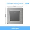 Universal Wall Light Switch Brushed Stainless Steel Panel,UK Type-c 18W Quick Charging Socket 220V Double USB Electrical Outlet
