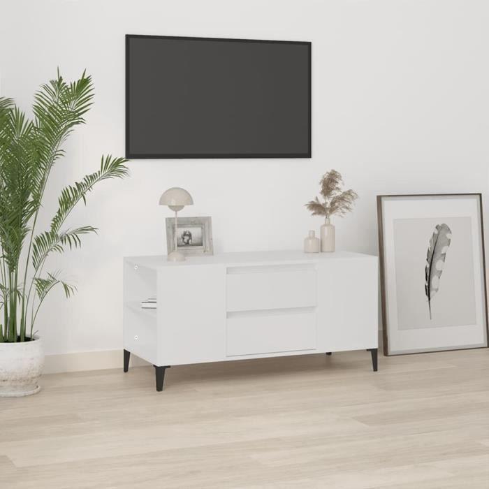 VidaXL TV Stand White 102x44.5x50 Cm Engineered Wood 819604