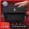 ear1 For VOLKSWAGEN VW Polo B6 2025 Hot For Volkswagen Car Seat Gap Organizer Leather Storage Box Auto Interior Accessories For VW Vo