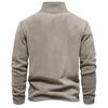 TrendHub Mens Thicken Warm Fleece Sweatshirt Jacket Quarter Zipper Mock Neck Pullover Men's Sweatshirt Soft Shell Mens Jacket