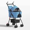 GVBB Compact Foldable Pet Stroller for Cats and Dogs - Lightweight, Detachable Design for Easy Travel.