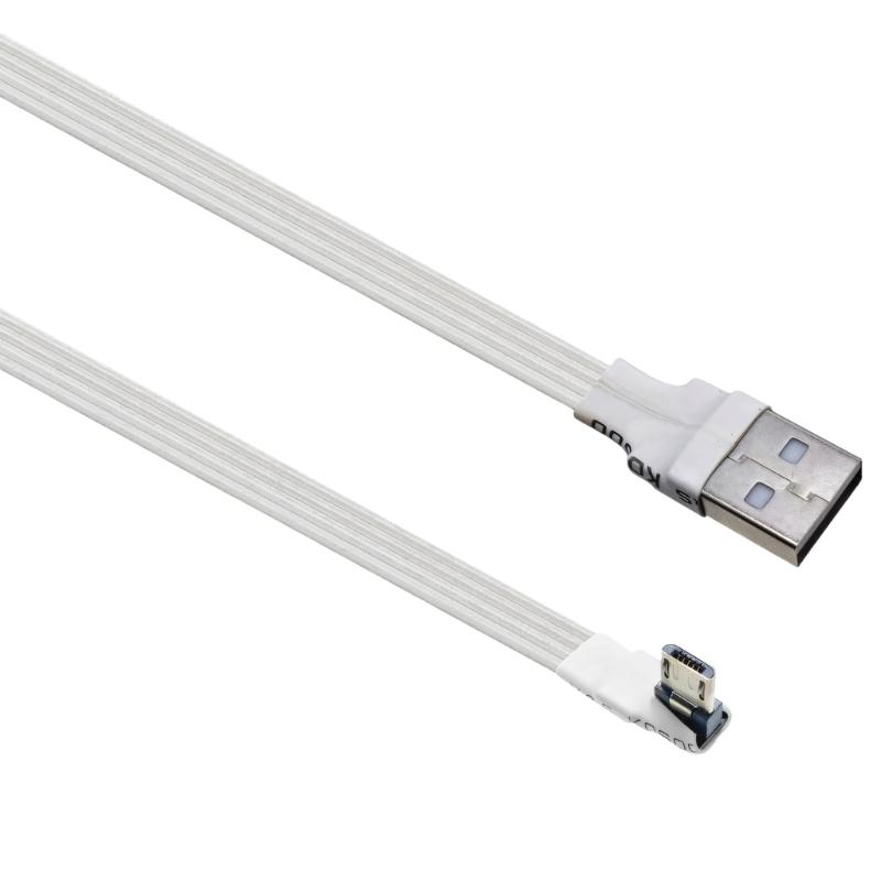 USB на USB 5-контактный Плоский Резиновый Зарядный Кабель Прямой Угловой Разъем Тонкий Гибкий Шнур Для Телефона Планшета Камеры