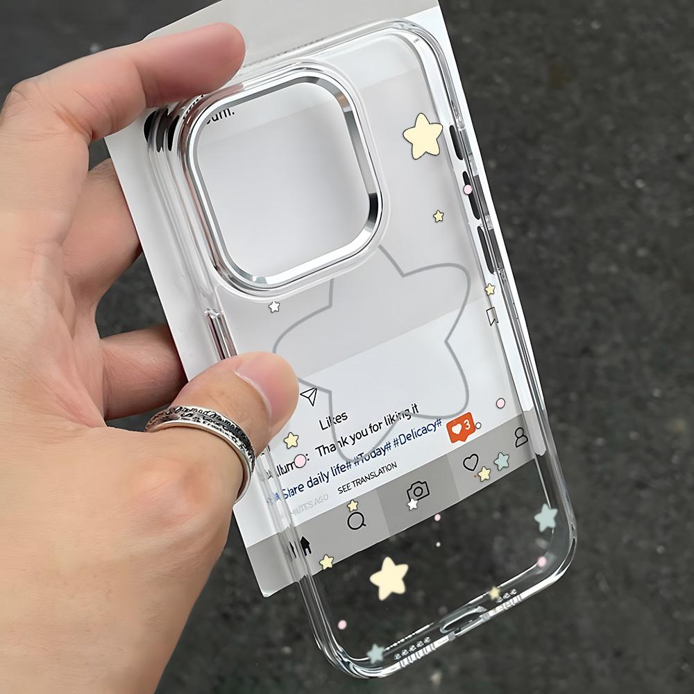 Прозрачный чехол для телефона для iPhone 11 12 13 iPhone 13 14 15 Pro 15 16 Pro Max Samsung A15 A16 A25 A26 A55 A56 S25 S24 S22 S23 Ultra S25 Edge