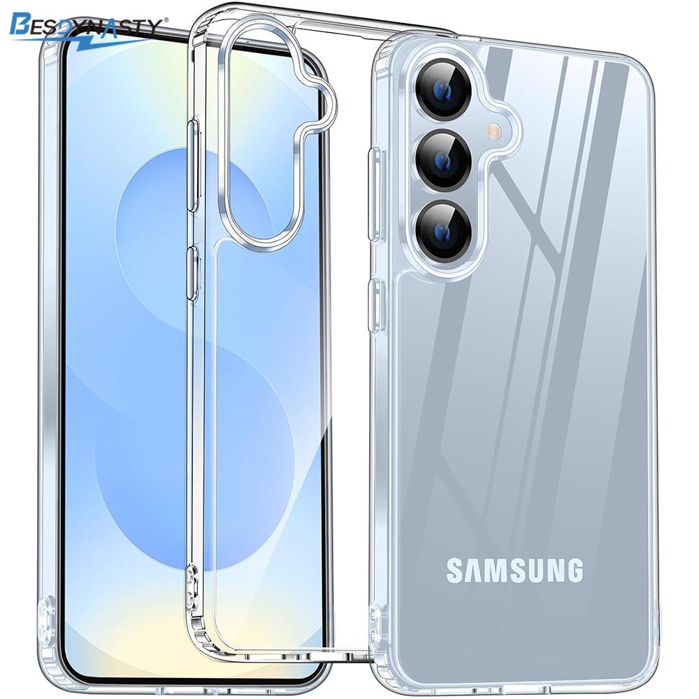Прозрачный чехол против пожелтения для Samsung Galaxy S26 Ultra S25 S24 S23 S22 Plus, прозрачный, противоударный, тонкий, аксессуары для чехла телефона