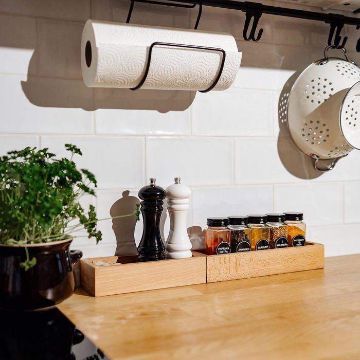 Plateau de rangement - Creative Deco - Bois de hêtre - 22 x 9 x 5 cm - Organisateur - Durable