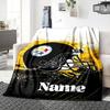 Custom Name Rams Helmet Print blanket for Couch & Bed, Plush Cozy Fuzzy Blanket Super Soft & Warm Blankets for Fall and Winter. 0908456