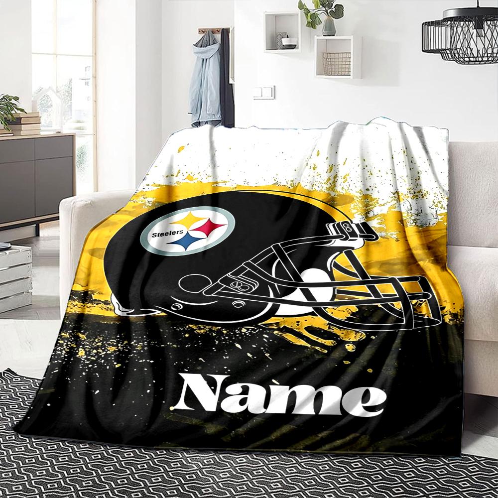 Custom Name Rams Helmet Print blanket for Couch & Bed, Plush Cozy Fuzzy Blanket Super Soft & Warm Blankets for Fall and Winter. 0908456