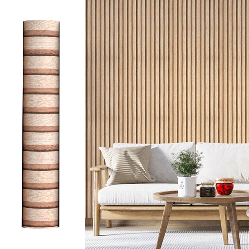 45 см самоклеящийся большой рулон водонепроницаемый фон стол шкаф деревянные полосы настенная наклейка ПВХ