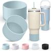 2PC Bottom Cover Thermos Cup Thermos Cup Set Clear Water Cup Set Silicone Cup Set