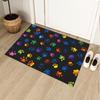 Cartoon Cat Paw Print Non-Slip Floor Mat for Living Room, Bedroom, or Entrance.