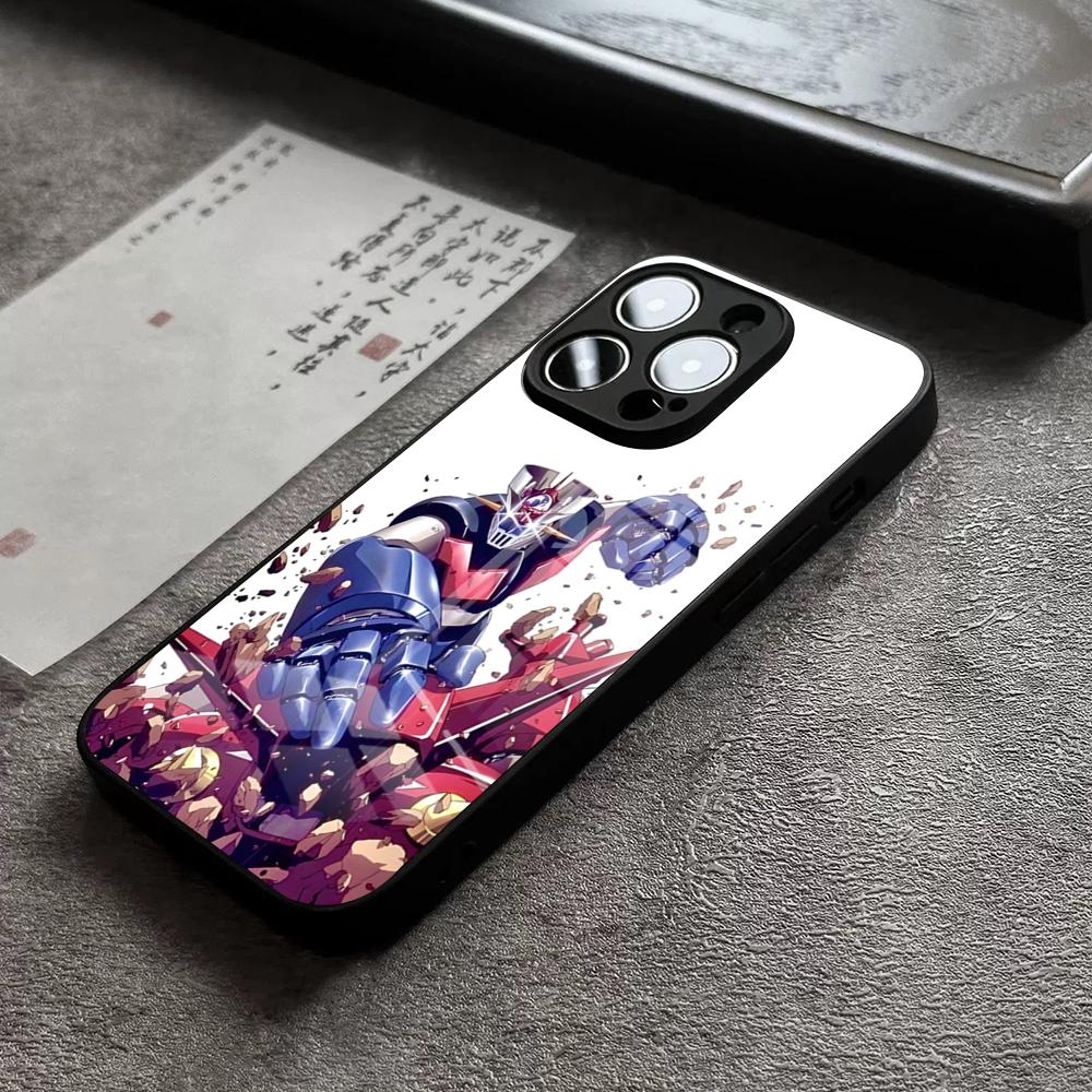 Чехол для телефона UFO Robot Goldorak для iPhone 16 Pro Max 15 Plus 14 Pro 12 11 13 Mini X XR XS Max 8 7 Plus SE Стеклянная крышка