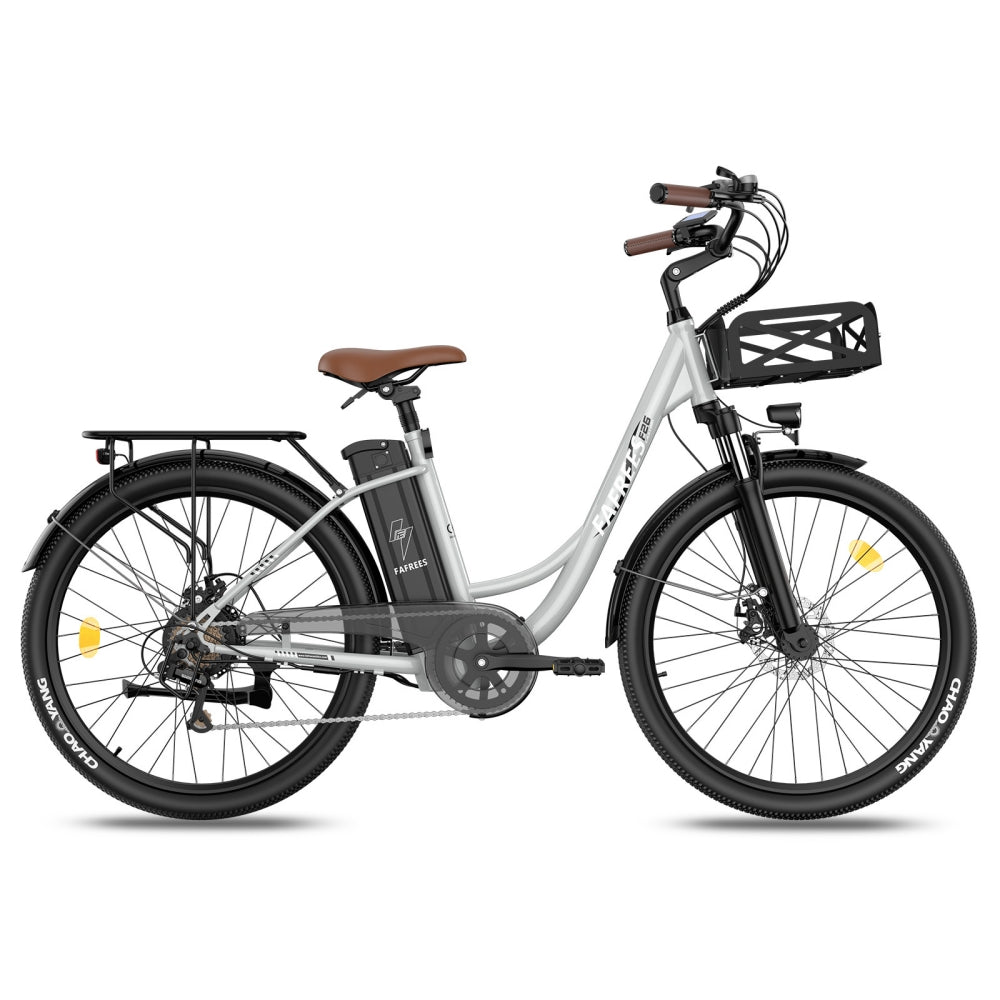 Fafrees F26 Прочный Легкий Электровелосипед, 250 Вт, 36 В 20,3 Ач, Шина 26"×1,95", Амортизационная вилка, Передний багажник, IP54, Shimano 7 скоростей, Цветной ЖК-дисплей
