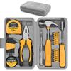 Tool Set for Home for DIY Tool Kit Including Replacement Screwdriver and Basic Small Tool Tool Box Compact Tool Yellow Hi-Spec 24-piece Use,