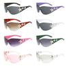 Futuristic Y2K Sunglasses Rimless Shades Trendy Star Wrap Around Sun Glasses  for Women