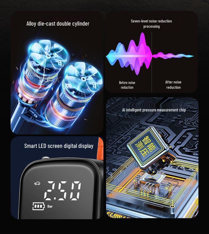 006 Портативный электрический насос для накачивания шин автомобиля