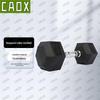 CAOX Hex Rubber-Coated Cast Iron Dumbbell