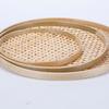 Woven Bamboo Products Fried Food Dim Sum Fruit Bamboo Sieve Food Tray Storage Basket Dustpan