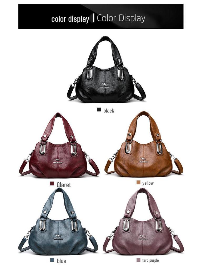 Вместительная многосекционная наплечная сумка-тоут - Европейский и американский стиль для женщин среднего возраста