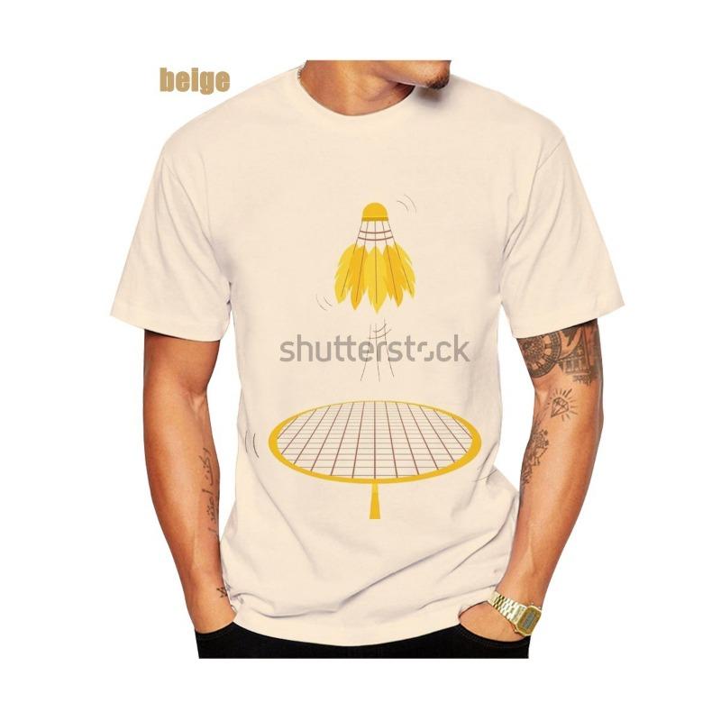 Мужская повседневная футболка с коротким рукавом с принтом «Бадминтон» на 3D-принте Мужская футболка