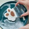 6pcs Cat Paws Compressed Wood Pulp Sponge Cartoon Strong Adsorption Force Sponge Brush Hanging Absorbent Rub Bowl Brush