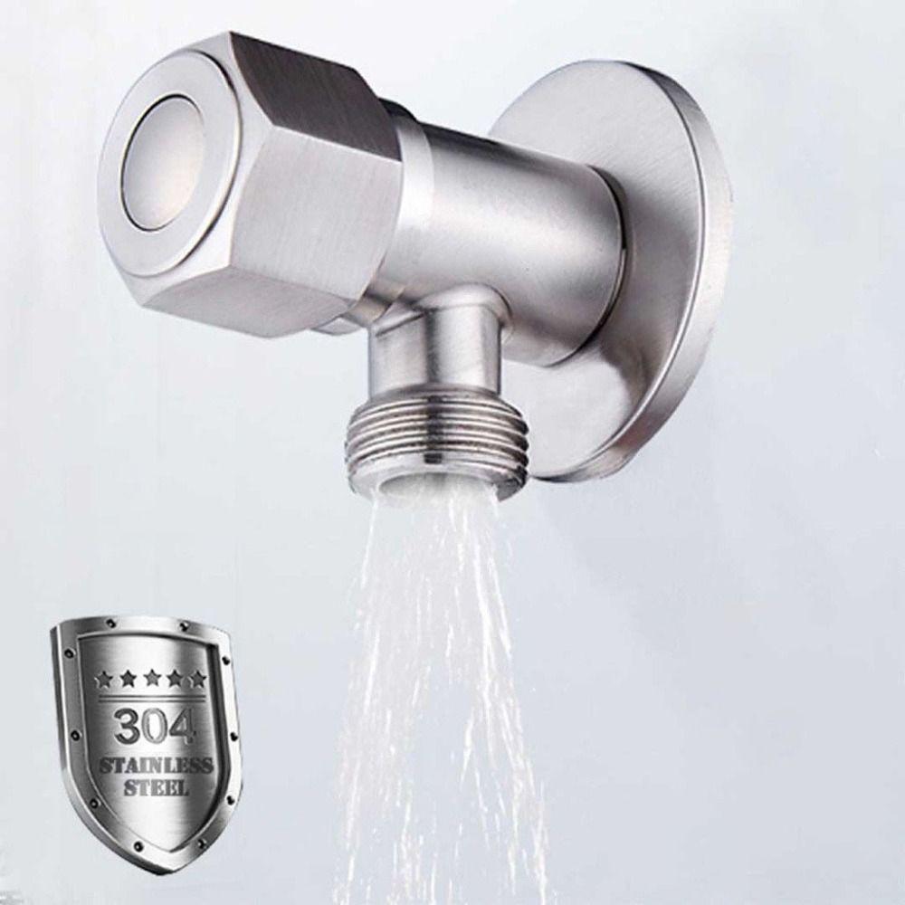 Quarter Turn Toilet Water Stop Valve Rust Proof Triangular Valve New Hot Cold Angle Valve Bathroom