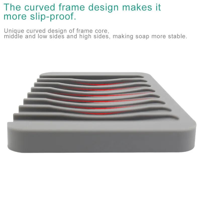 Мыльницы Силиконовый Сохранитель Мыла Разные Цвета Самодренажный Держатель для Мыла для Ванной Комнаты Сохраняйте Мыло Сухим Чистым и Легкая Очистка Ya854