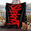 Теплое фланелевое одеяло с узором Slipknot, легкое и удобное покрывало для кровати, дивана