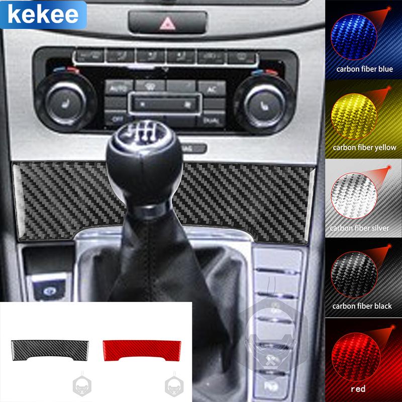 Для VW Volkswagen Passat B6 2006-2011 Панель крышки розетки питания на приборной панели Наклейка из настоящего углеродного волокна Аксессуары для интерьера автомобиля