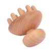 Ergonomic Handle Manual Massage Tool Mushroom Shape Wooden Massager Scalp Massager  Full Body Use