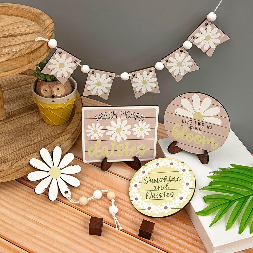 Элементы фермы ромашки многоуровневый поднос украшение креативное украшение рабочего стола орнамент домашний декор ремесло