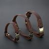 Quick Insert Buckle Head Layer Cowhide Dog Collar Small Dog Medium and Large Dog Neck Cover Corgi Dog Collar