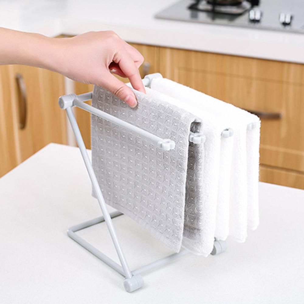 Creative Folding Cloth PP Storage Rack for Home Kitchen Countertop Dishwashing Cloth Drip Cup Organizer Wholesale