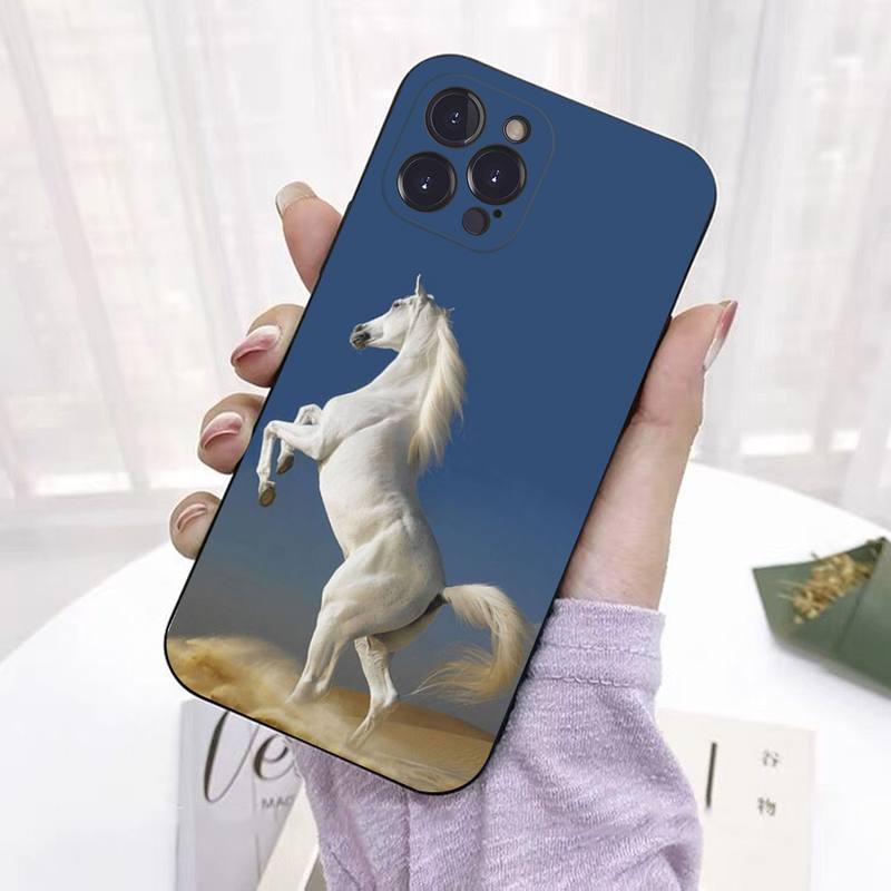 Чехол для телефона Running Horse для iPhone 8 7 6 6S Plus X SE 2020 XR XS 14 11 12 13 Mini Pro Max