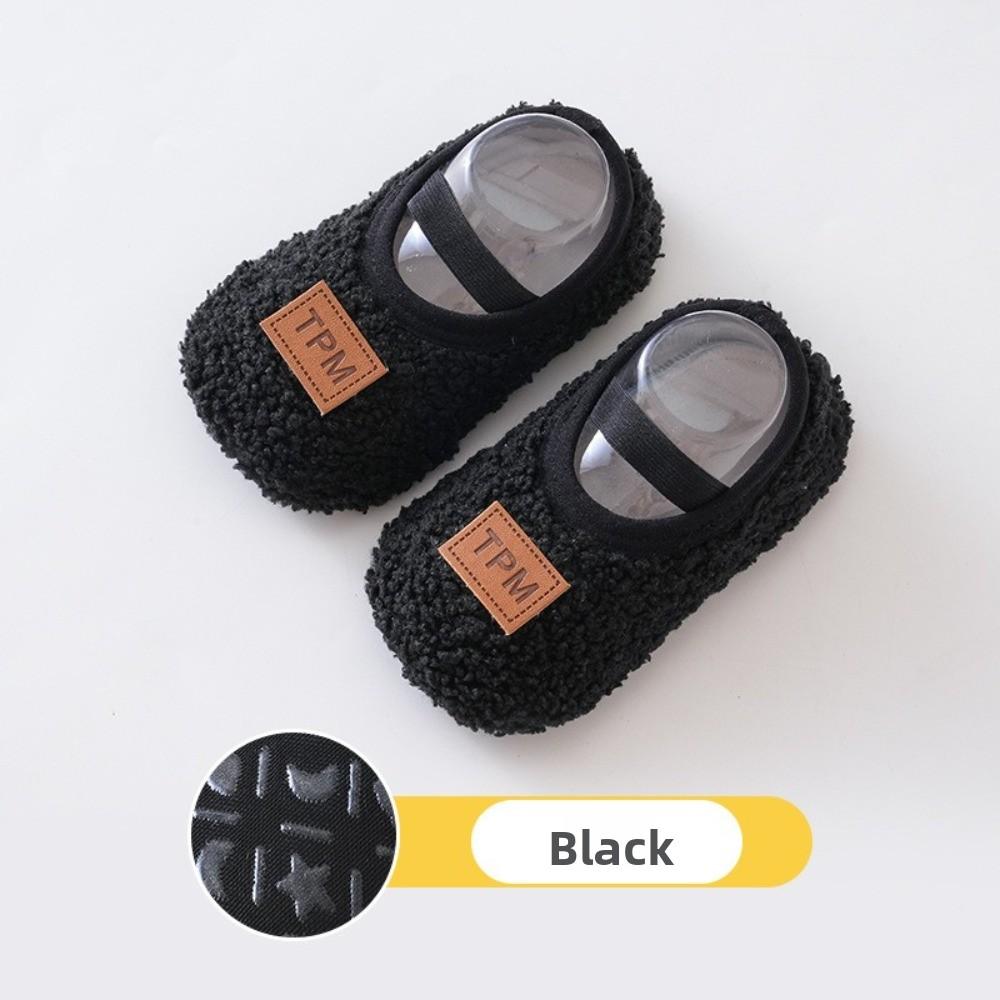 Soft Sole Children Slippers Autumn Winter Walking Shoes Fashion Toddler Plush Floor Socks Boy Girl