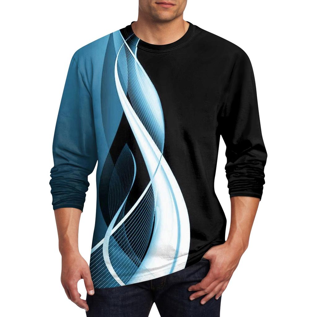 Men's T Shirt O-Neck Clothing Apparel Outdoor Long Sleeve Print Fashion Designer Vintage