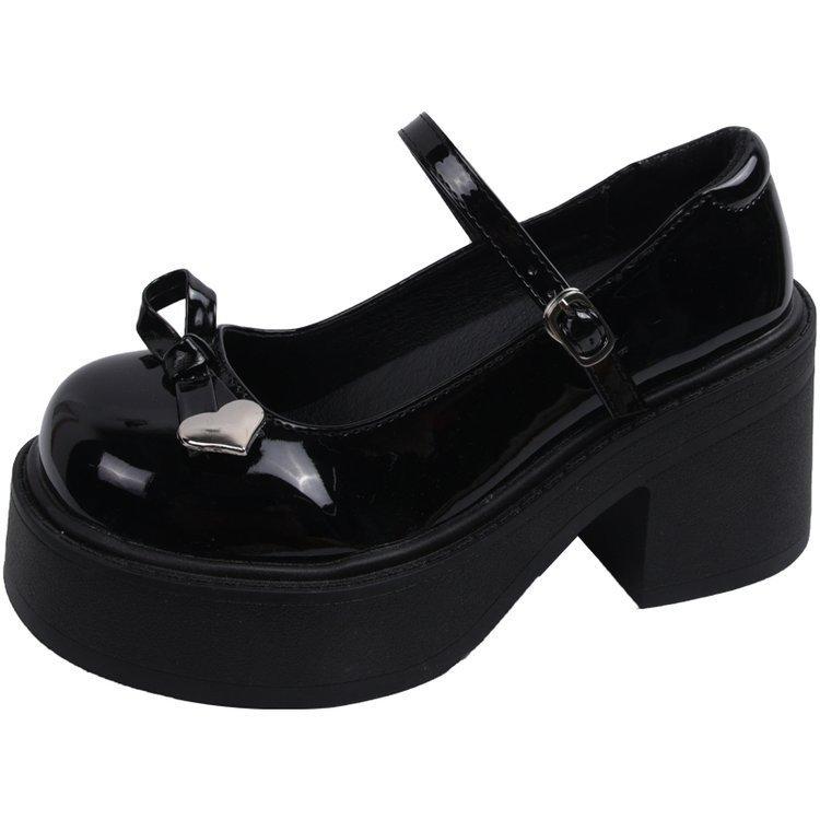 Черные туфли на толстом каблуке с толстой подошвой, женские летние туфли в стиле ретро с неглубоким носком, женские туфли Мэри Джейн, модные и удобные