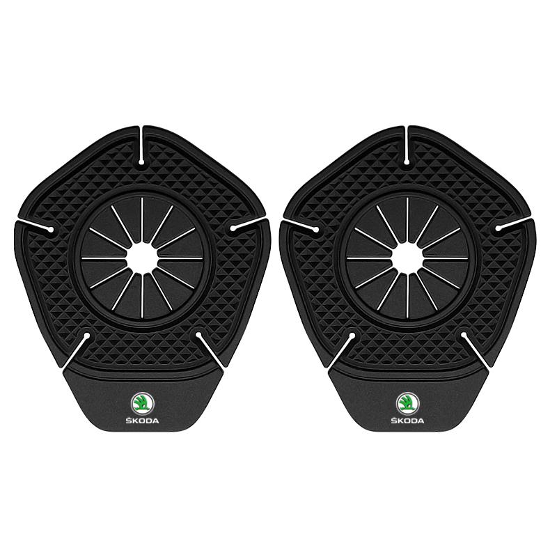 2Pcs Car Windshield Wiper Protective Cover Dust Wiper Emblem Car Styling For Skoda Octavia Superb Rapid Kodiaq Karoq Fabia Kamiq Roomster Citigo