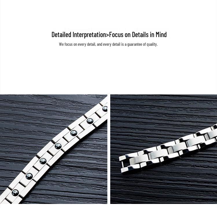 Korean Style Magnetic Therapy Stainless Steel Bracelet