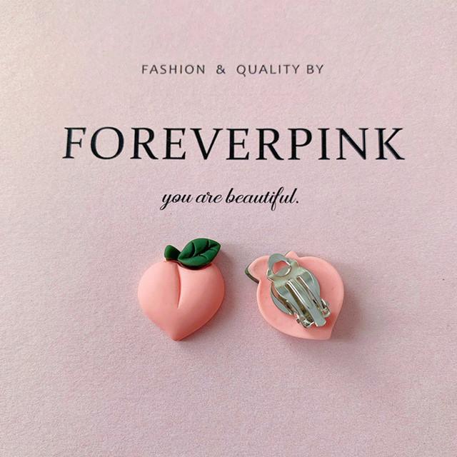 Милые серьги-гвоздики с фруктами, клубникой, для женщин, сладкие летние корейские украшения для ушей с бананом, персиком, виноградом, ананасом, смолой, подарки на вечеринку