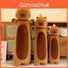 Long Topped Orange Strip Capybara Plush Toy Cute Doll Girl Kid Birthday Gift