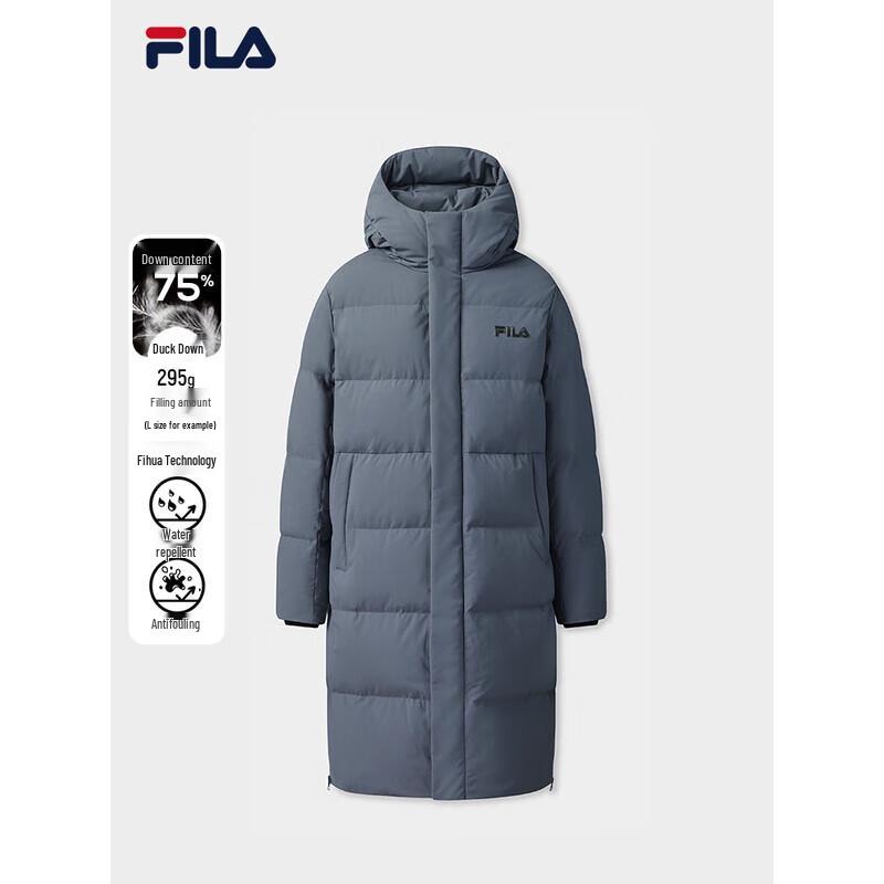Fila Унисекс Длинный Пуховик с Капюшоном