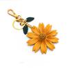 Leather Daisies~ Nordic Ins Flower Three-dimensional Bag Pendant Cowhide Pendant Car Keychain Handbook Bookmark