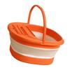 Складная ванночка для ног, утолщенный таз для замачивания ног с массажной точкой для дома, квартиры, общежития, оранжевый, белый