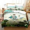 Комплект постельного белья «Мальчик и цапля» односпальный двуспальный двуспальный комплект постельного белья размера «king-size» для взрослых и детей, комплект пододеяльников, комплект простыней в стиле аниме