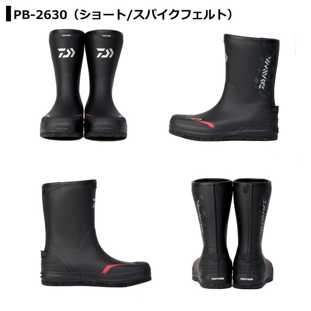 DAIWA Provisor Boots Spike Felt Short Black S PB-2630