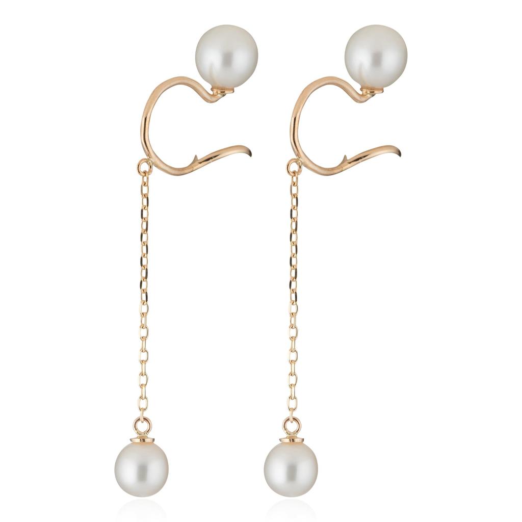 Wisp K10 Yellow Gold Earrings Tansui Pearl [WISP] (FERWP22897)